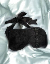 FAF Lingerie. Black Lace Sleep Mask. FAF-H195, Color: AS SHOWN